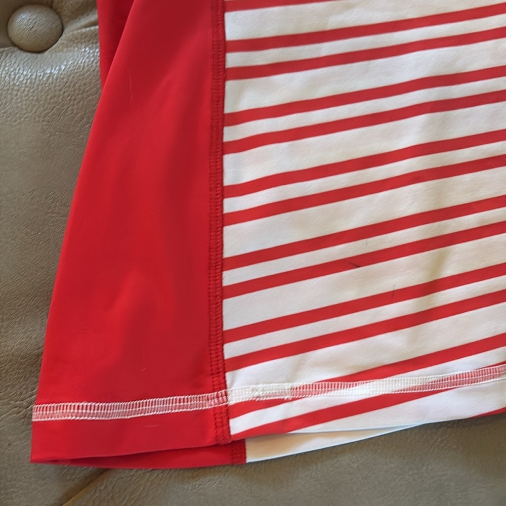 Lululemon XS Tank with built in bra- red and white stripes with one call out❤️ - Picture 7 of 12